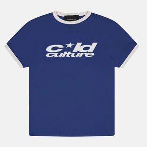 ColdCulture - HARPER TEE DARK BLUE AND WHITE